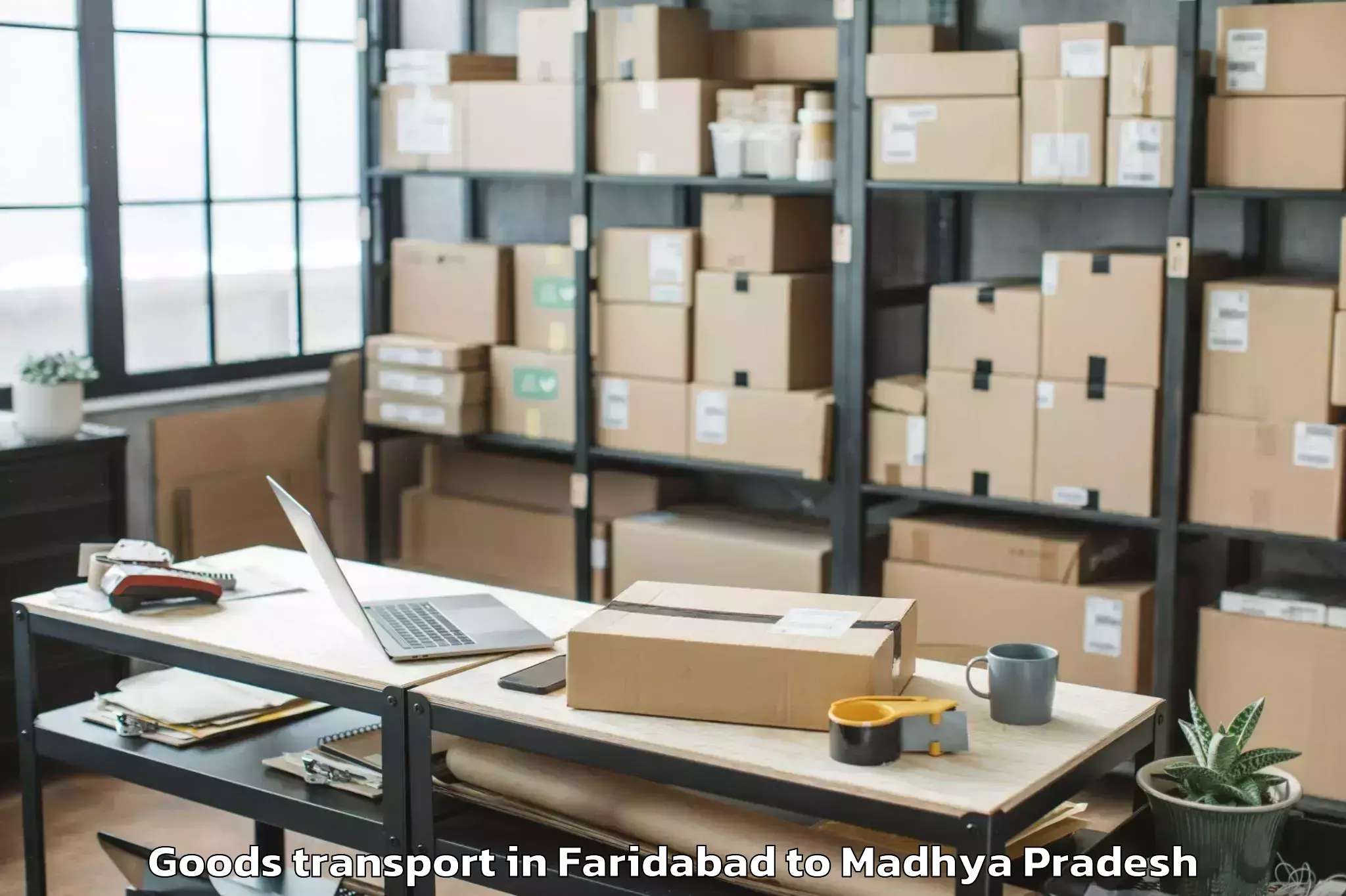 Book Faridabad to Dhana Goods Transport